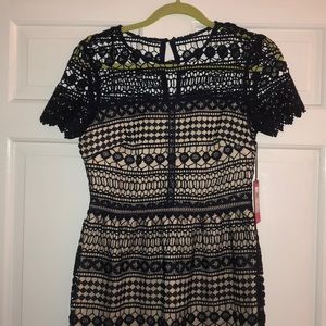 Navy blue lace dress